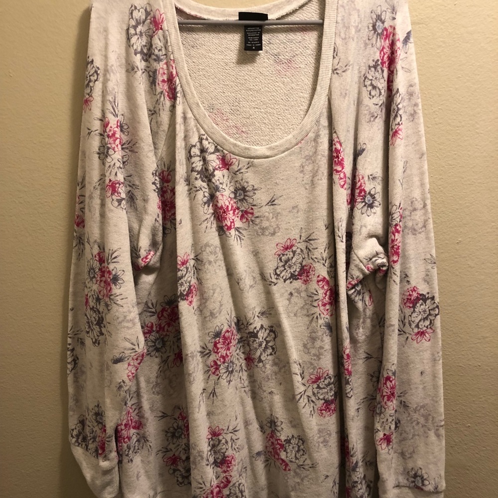 Torrid floral pullover sweatshirt
